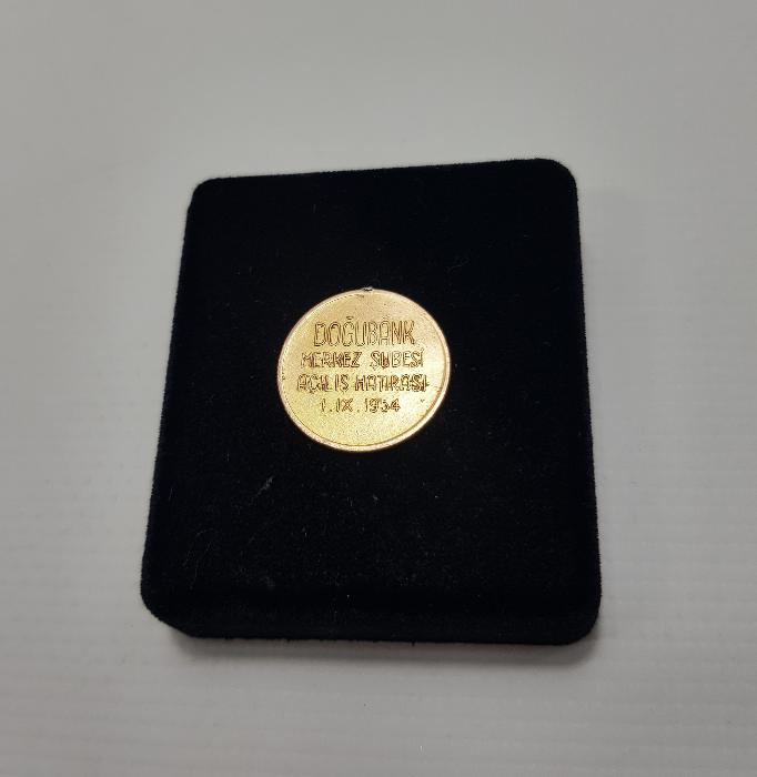 1954 DOĞUBANK MERKEZ ŞUBESİ AÇILIŞ HATIRASI ALTIN MADALYON 