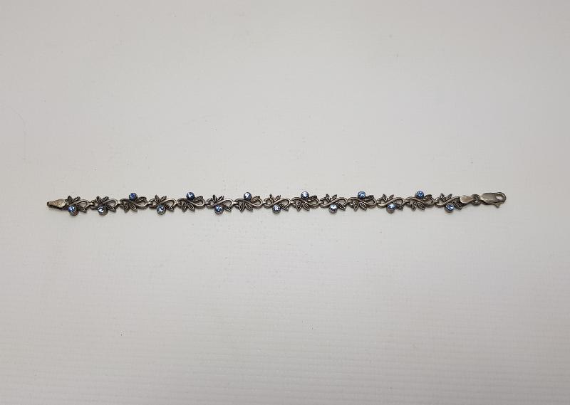 AQUAMARİN TAŞLI GÜMÜŞ BİLEKLİK 