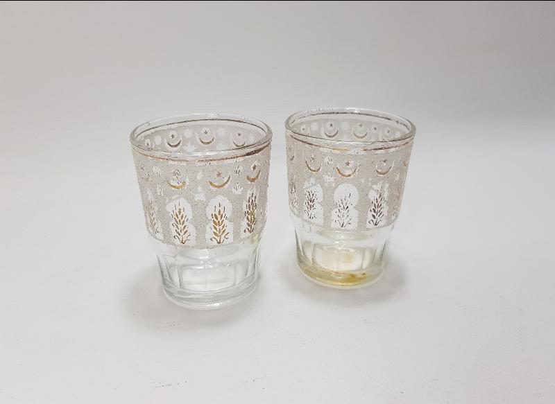 BİR ÇİFT AY YILDIZLI KUMLAMA CAM BARDAK