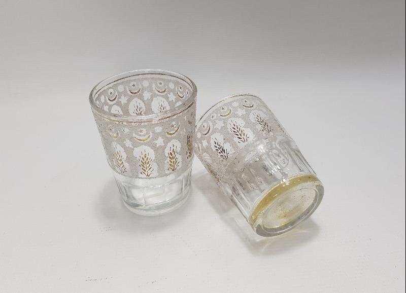 BİR ÇİFT AY YILDIZLI KUMLAMA CAM BARDAK