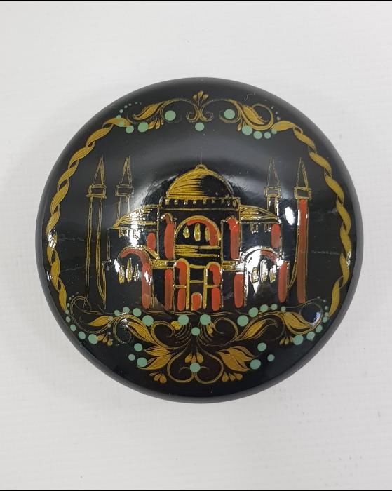 EL BOYAMA CAMİ GÖRSELLİ PAPIER MACHE KUTU