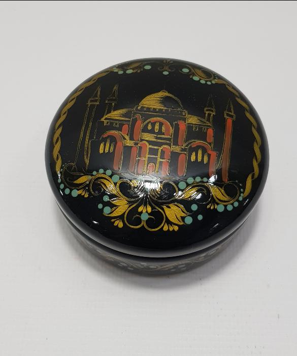 EL BOYAMA CAMİ GÖRSELLİ PAPIER MACHE KUTU