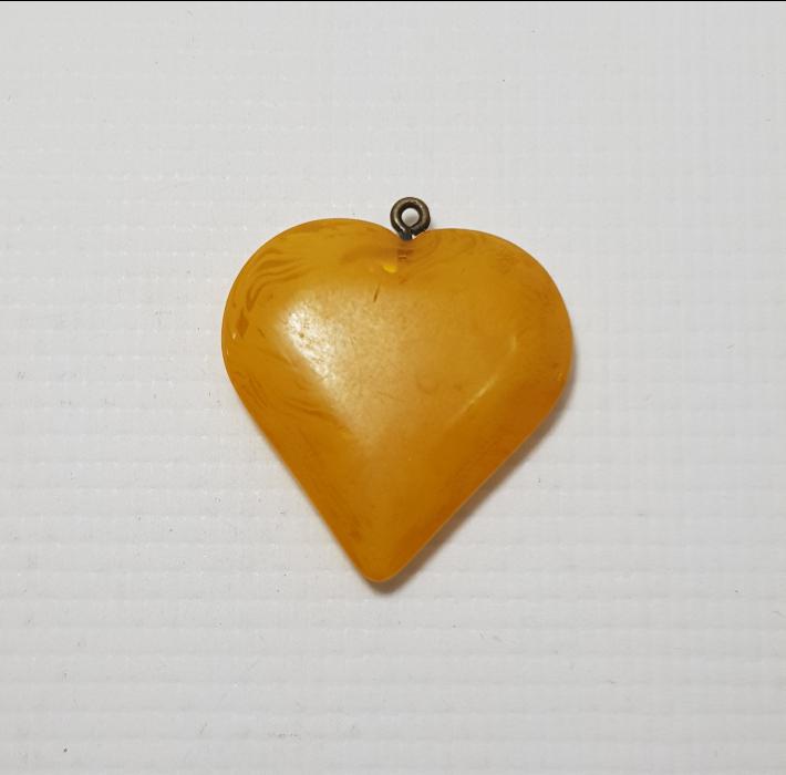 KALP FORMLU HARELİ KATALİN KOLYE UCU