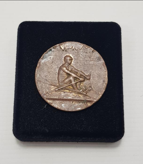 OSMANLI DÖNEMİ ÇOK NADİR PROFESÖR FAİK BEY KÜREK ÇEKME SPOR MADALYASI