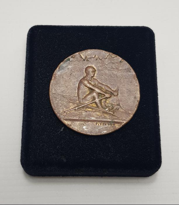 OSMANLI DÖNEMİ ÇOK NADİR PROFESÖR FAİK BEY KÜREK ÇEKME SPOR MADALYASI