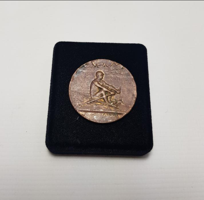 OSMANLI DÖNEMİ ÇOK NADİR PROFESÖR FAİK BEY KÜREK ÇEKME SPOR MADALYASI