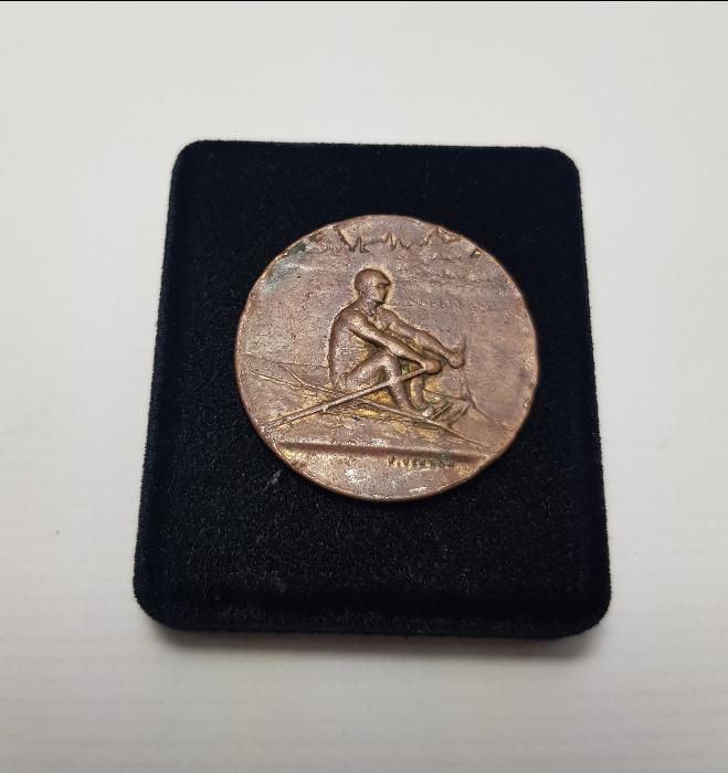 OSMANLI DÖNEMİ ÇOK NADİR PROFESÖR FAİK BEY KÜREK ÇEKME SPOR MADALYASI
