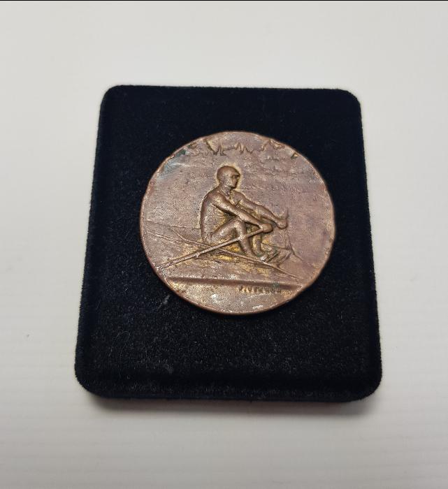 OSMANLI DÖNEMİ ÇOK NADİR PROFESÖR FAİK BEY KÜREK ÇEKME SPOR MADALYASI