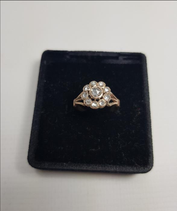 OSMANLI DÖNEMİ GÜL MODEL ELMAS YÜZÜK 