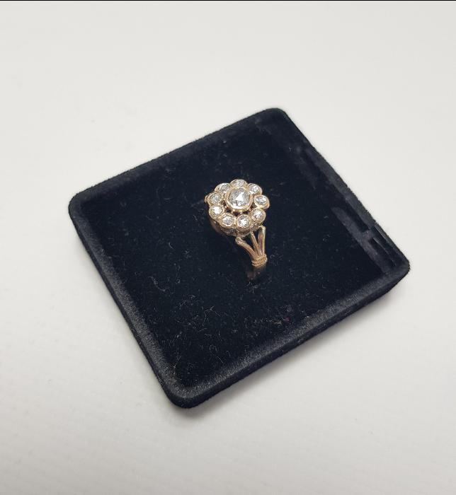 OSMANLI DÖNEMİ GÜL MODEL ELMAS YÜZÜK 