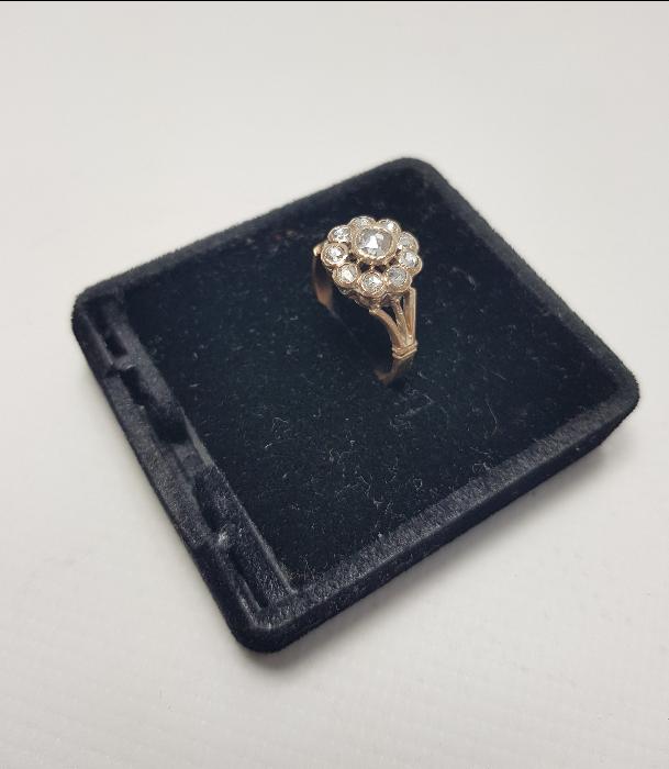 OSMANLI DÖNEMİ GÜL MODEL ELMAS YÜZÜK 