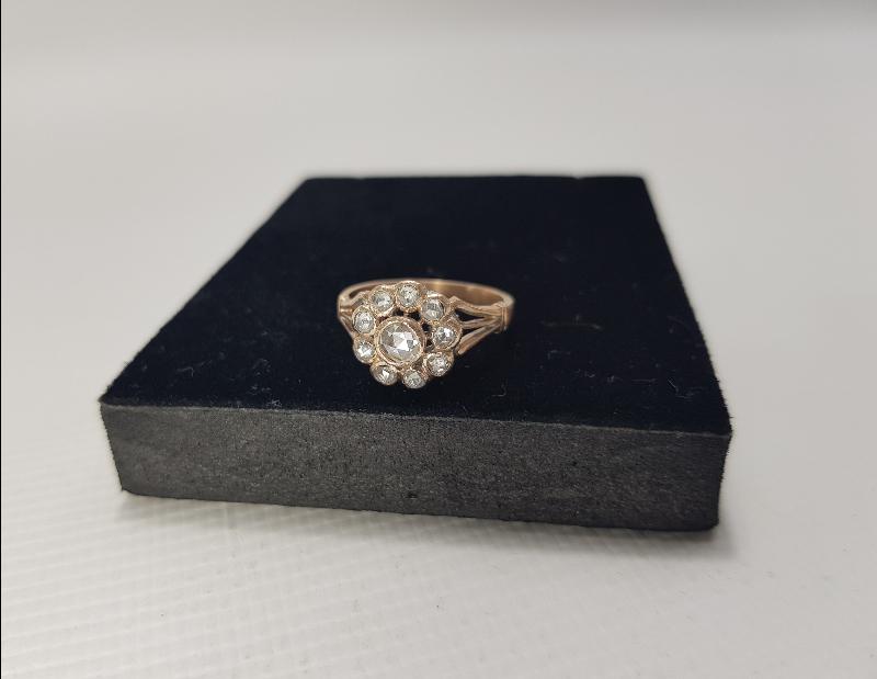 OSMANLI DÖNEMİ GÜL MODEL ELMAS YÜZÜK 