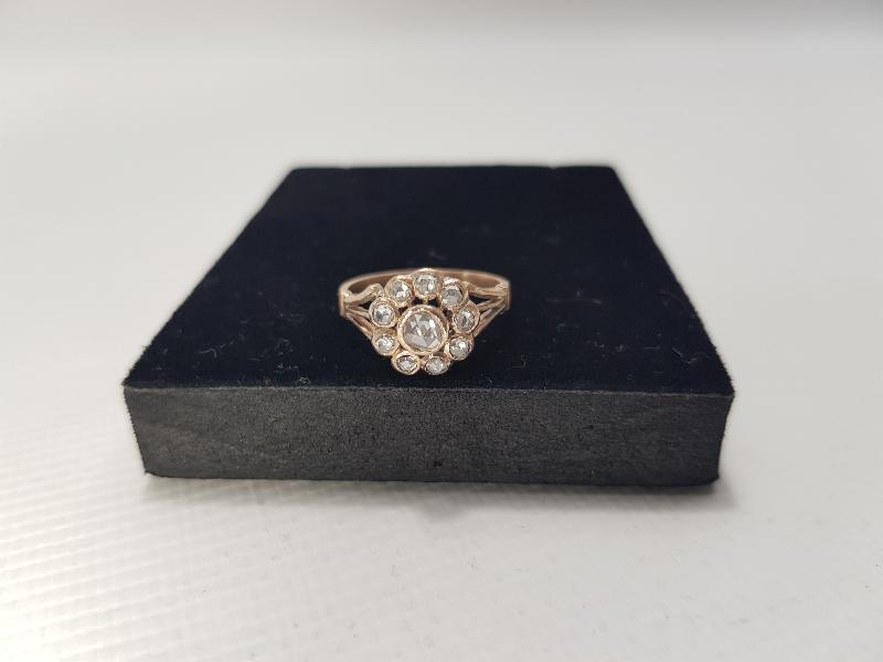 OSMANLI DÖNEMİ GÜL MODEL ELMAS YÜZÜK 