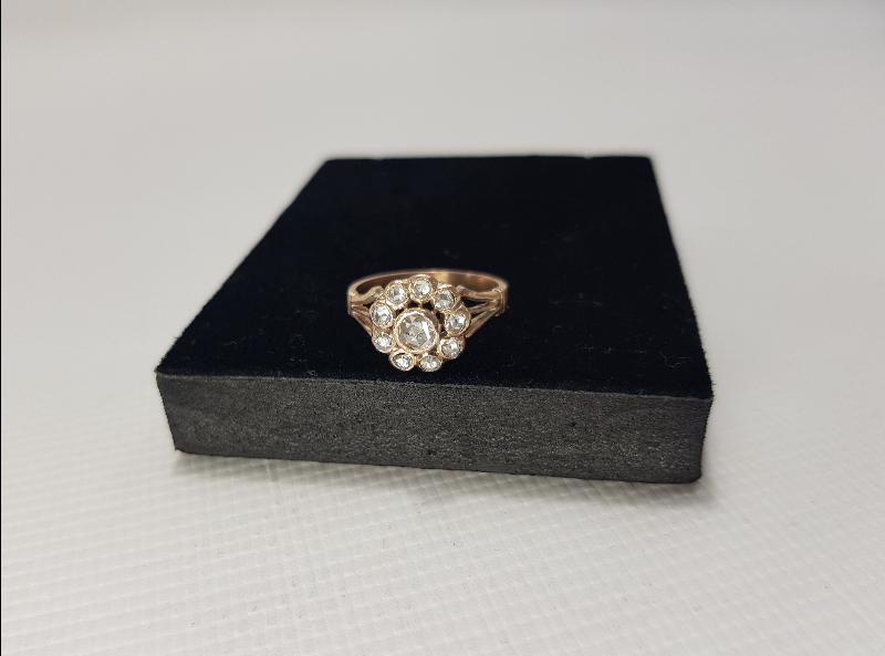 OSMANLI DÖNEMİ GÜL MODEL ELMAS YÜZÜK 