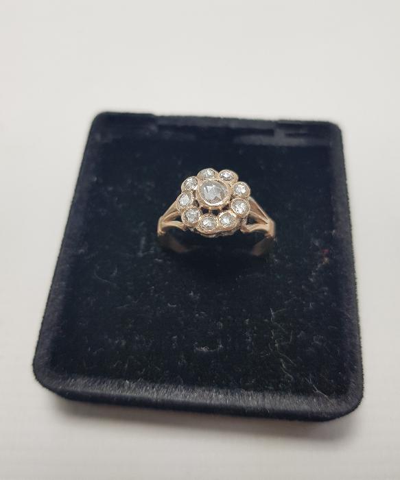 OSMANLI DÖNEMİ GÜL MODEL ELMAS YÜZÜK 