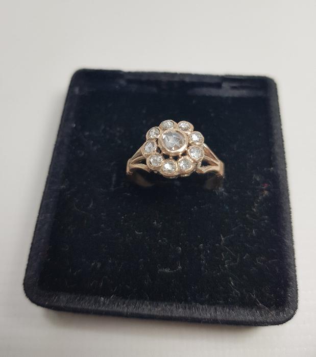 OSMANLI DÖNEMİ GÜL MODEL ELMAS YÜZÜK 