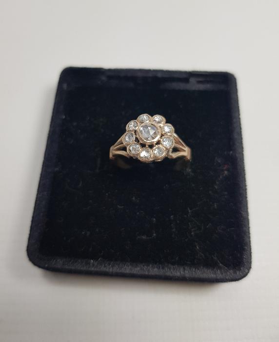 OSMANLI DÖNEMİ GÜL MODEL ELMAS YÜZÜK 