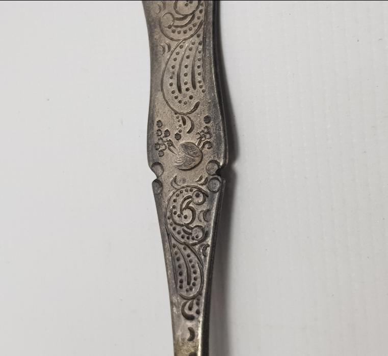 OSMANLI TUĞRALI, SAH DAMGALI VE ÇEŞNİLİ GÜMÜŞ TATLI KAŞIĞI 