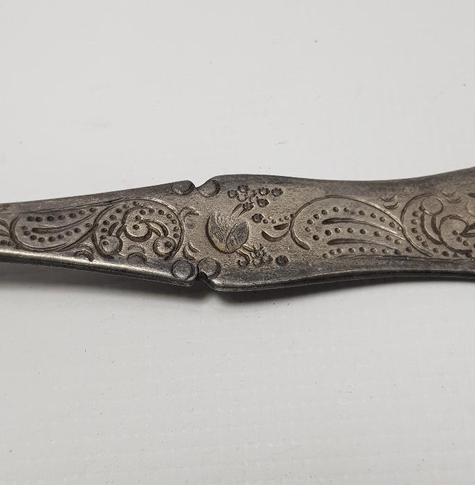 OSMANLI TUĞRALI, SAH DAMGALI VE ÇEŞNİLİ GÜMÜŞ TATLI KAŞIĞI 