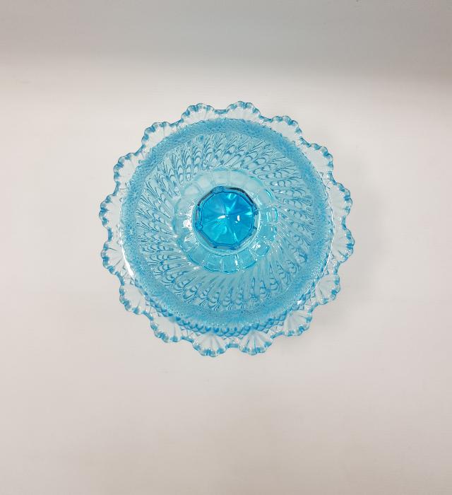 1900'LÜ YILLARDAN MAVİ RENKLİ CAM ŞEKERLİK