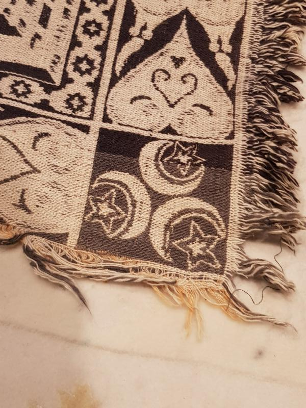 OSMANLI DÖNEMİ CAMİ GÖRSELLİ VE AY YILDIZLI GOBLEN SECCADE