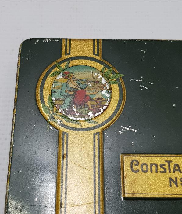 OSMANLI DÖNEMİ CONSTANTIN MARKA TENEKE SİGARA KUTUSU