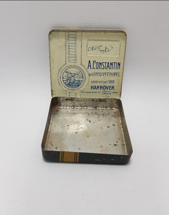 OSMANLI DÖNEMİ CONSTANTIN MARKA TENEKE SİGARA KUTUSU