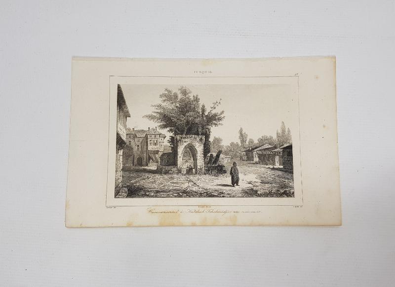 OSMANLI DÖNEMİ GRAVÜR: KÜÇÜKÇEKMECE KERVANSARAY