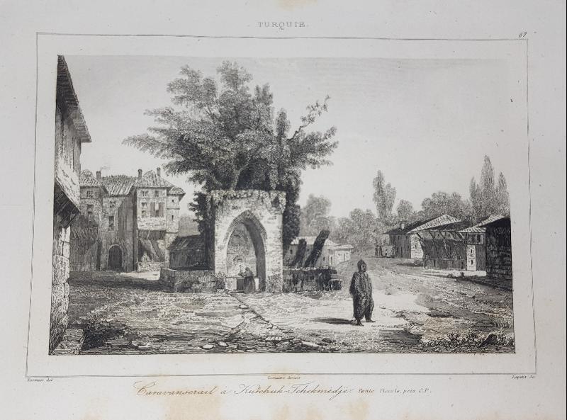 OSMANLI DÖNEMİ GRAVÜR: KÜÇÜKÇEKMECE KERVANSARAY