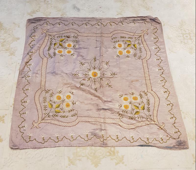 OSMANLI DÖNEMİ RUM İŞİ SUZANİ İŞÇİLİKLİ İPEK BOHÇA