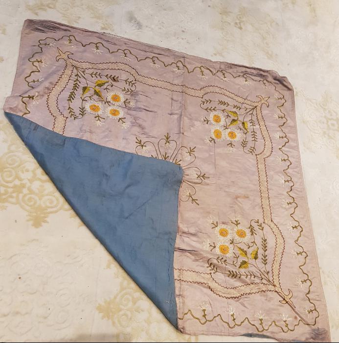 OSMANLI DÖNEMİ RUM İŞİ SUZANİ İŞÇİLİKLİ İPEK BOHÇA