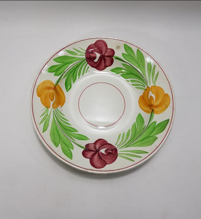 OSMANLI PAZARI ÇİÇEKLİ PORSELEN TABAK 