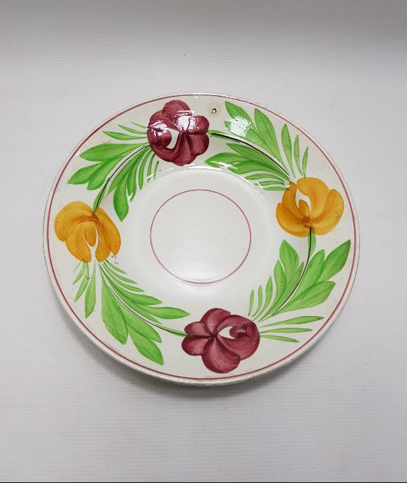 OSMANLI PAZARI ÇİÇEKLİ PORSELEN TABAK 