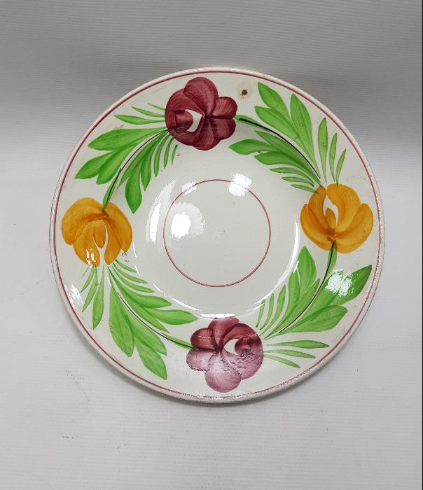 OSMANLI PAZARI ÇİÇEKLİ PORSELEN TABAK 