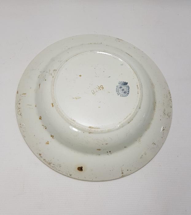 OSMANLI PAZARI ÇİÇEKLİ PORSELEN TABAK 