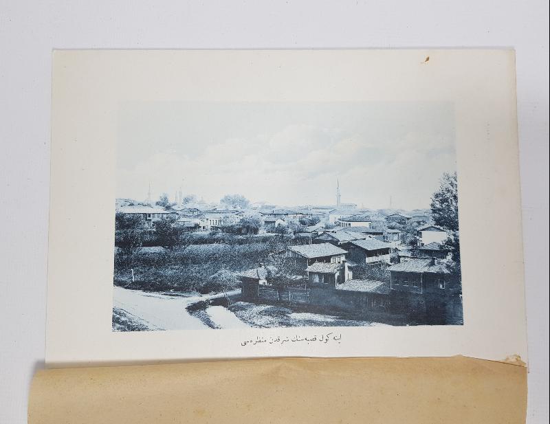 OSMANLICA GRAVÜR: BURSA İNEGÖL KAZASININ ŞARKDAN MANZARASI