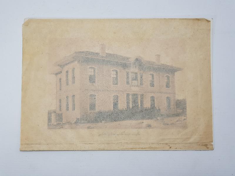 OSMANLICA GRAVÜR: BURSA SÖĞÜD'DE HAMİDİYE MEKTEBİ İDADİYEİ MÜLKİYESİ