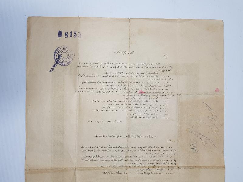 OSMANLICA İSTİKLAL MADALYASI BERATI