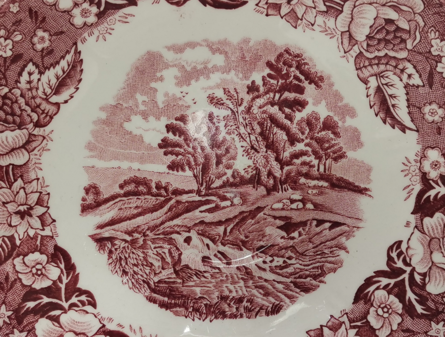 1900 BAŞLARI İNGİLİZ PORSELEN TABAK