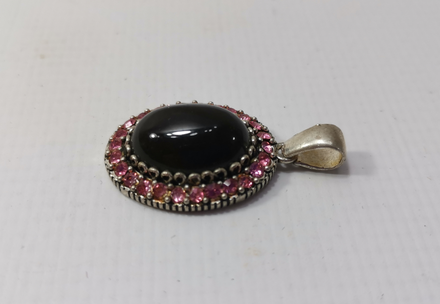 AKİK TAŞLI GÜMÜŞ KOLYE UCU