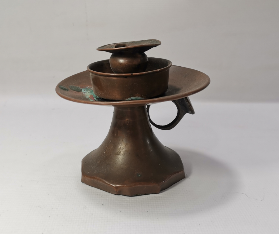 ANTİKA BAKIR EL MUMLUĞU