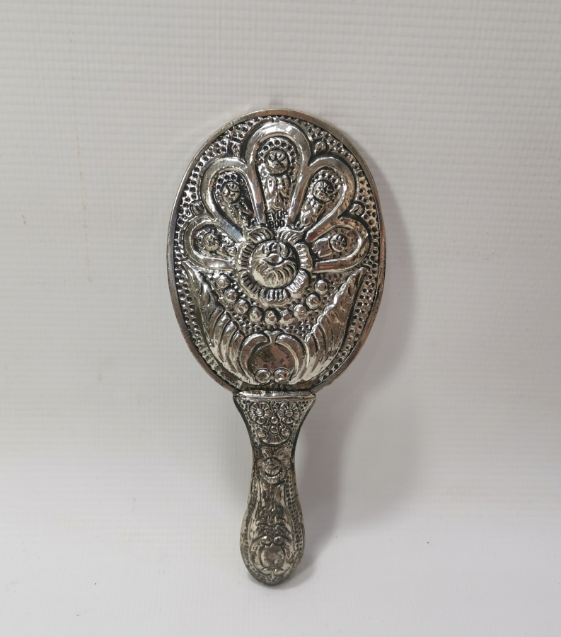 ANTİKA GÜMÜŞ EL AYNASI