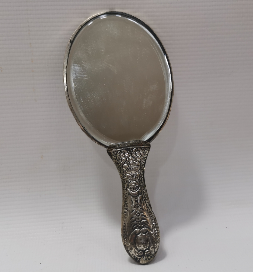 ANTİKA GÜMÜŞ EL AYNASI