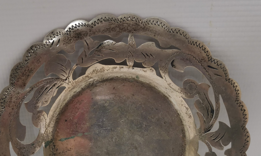 KALEM İŞÇİLİKLİ GÜMÜŞ ANTİKA İFTARİYELİK - HURMALIK