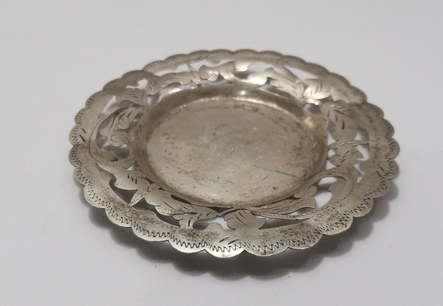 KALEM İŞÇİLİKLİ GÜMÜŞ ANTİKA İFTARİYELİK - HURMALIK