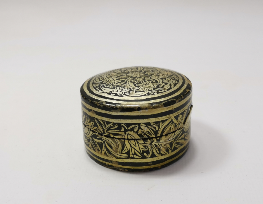 OSMANLI DÖNEMİ EL BOYAMA PAPİER MACHE TESBİH KUTUSU