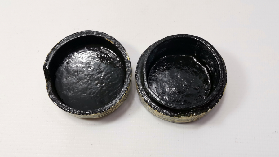 OSMANLI DÖNEMİ EL BOYAMA PAPİER MACHE TESBİH KUTUSU