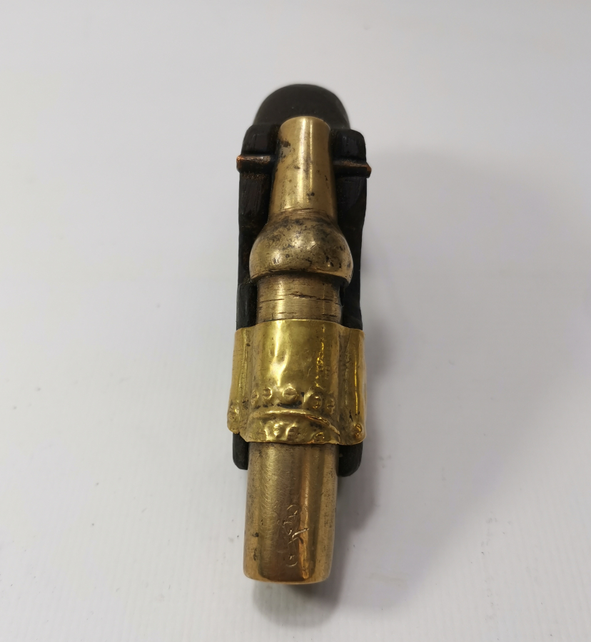 OSMANLI DÖNEMİ NADİR FORMDA ÜZERİ OSMANLICA YAZILI FİTİLLİ PİŞTOV