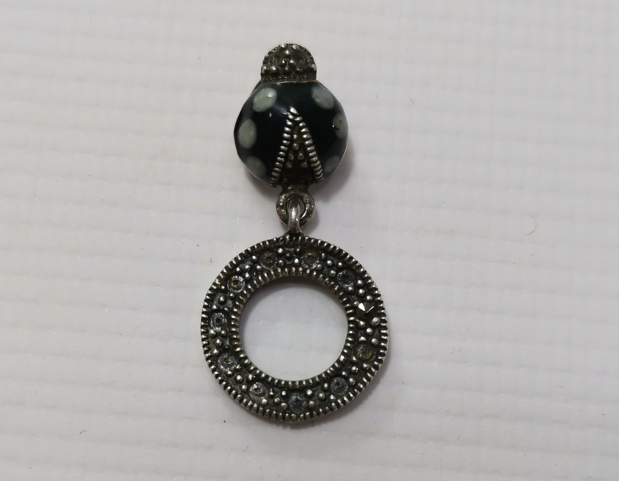 UĞUR BÖCEĞİ GÖRSELLİ GÜMÜŞ KOLYE UCU