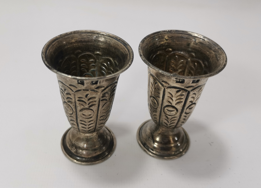 ÜZERİ HAYAT AĞAÇLI ANTİKA GÜMÜŞ ÇİFT ZEMZEMLİK